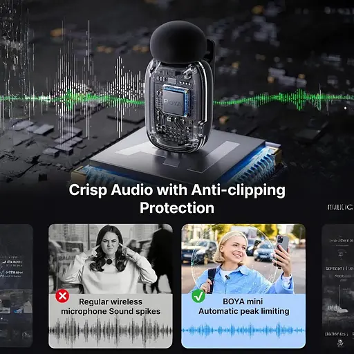 Петличка Boya Mini Dual Type C з зарядним кейсом бездротовий мікрофон 2 шт. - фото 7