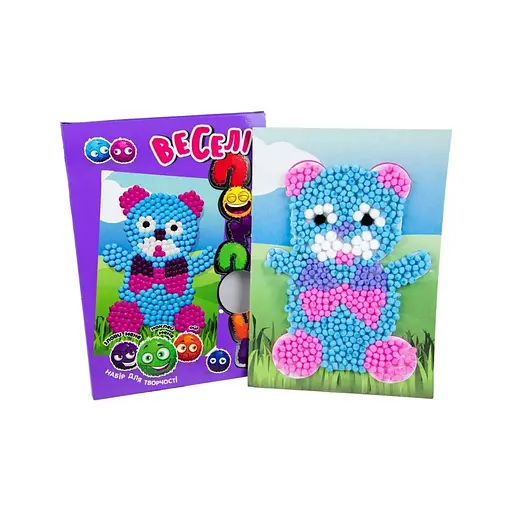 Набір для творчості "Ведмедик" Strateg 30997 веселі помпони - фото 2