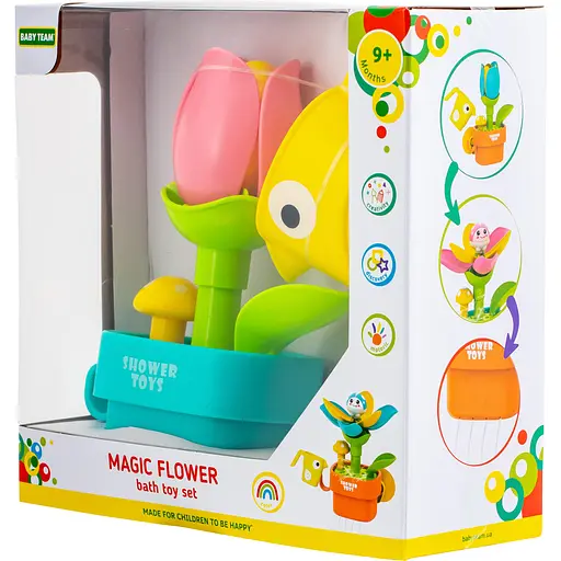 Набор игрушек для ванны Baby Team Очаровательный цветок (9031_цветок розовый) - фото 6