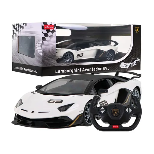 Машинка RASTAR Lamborghini Aventador SVJ на дистанційному керуванні 1:14 білий 96010