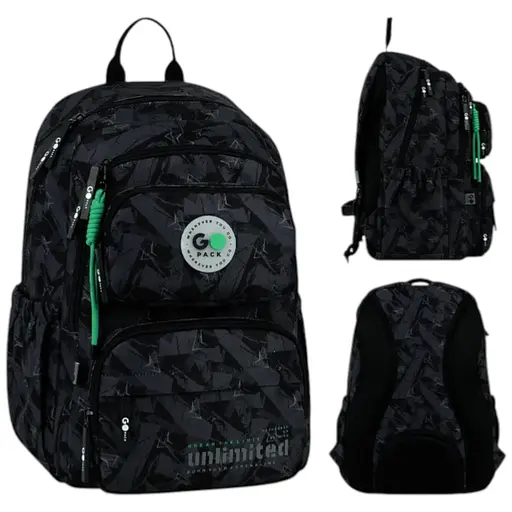 Рюкзак GoPack Education 120M-4 Unlimited Чорно-сірий (GO26-120M-4) - фото 1