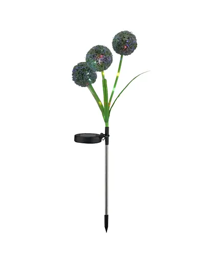 Вуличний світильник на сонячній батареї Goldlux 329516 Allium Color LED 6500K IP44 зелений - фото 1
