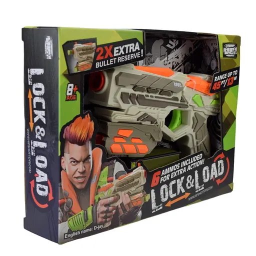 Дитячий іграшковий Автомат с мягкими патронами FJ9003, 6 патронів - фото 2