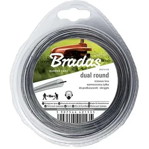 Волосінь для тримера Bradas RIPPER DUAL "коло" 2,0мм х 15м ZRO2015B - фото 1