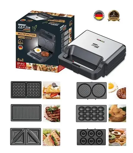 Електрогриль мультимейкер Zepline ZP-812 6в1 зі знімними формами 2200 Вт - фото 4