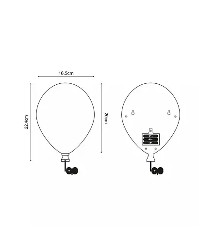 Бра Zuma Line 5905316651159 Ballon LED 1x3W 6000K 44Lm IP20 блакитний - фото 2