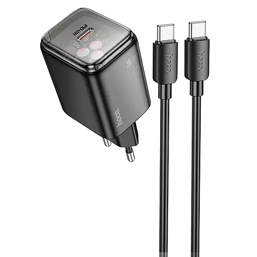 МЗП Hoco N54 Monsoon PD45W (1USB-C) + Type-C to Type-C Black