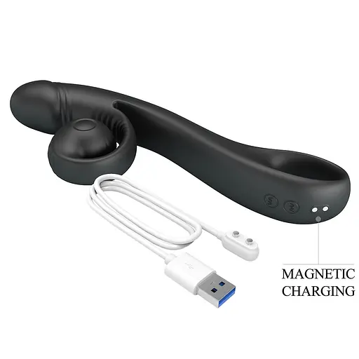 Вібратор Pretty Love Romance Beau Snail 23 см (чорний) - фото 3