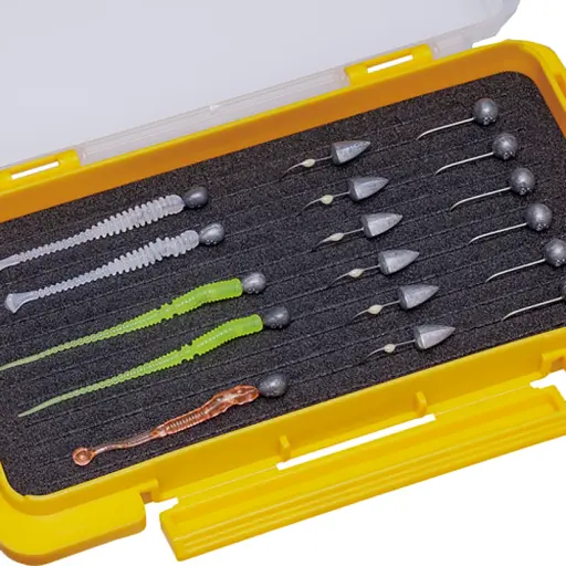 Коробка Meiho Slit Form Case J 175x105x22mm Yellow - фото 3