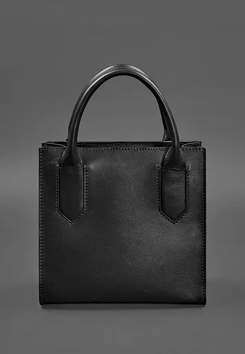 Кожаная женская сумка-кроссбоди черная - фото 7