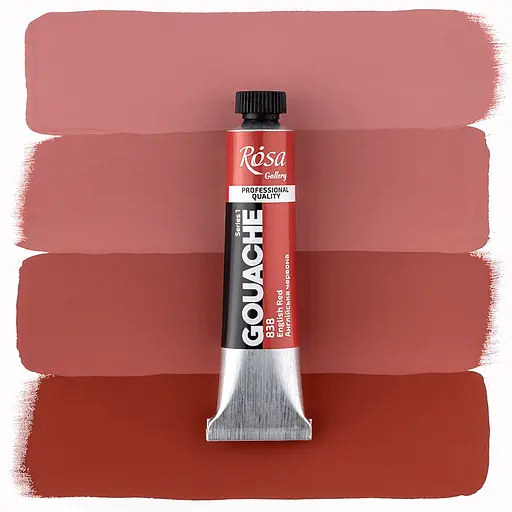 Краска гуашевая Английский красный (838) туба 20 мл Rosa Gallery - фото 2