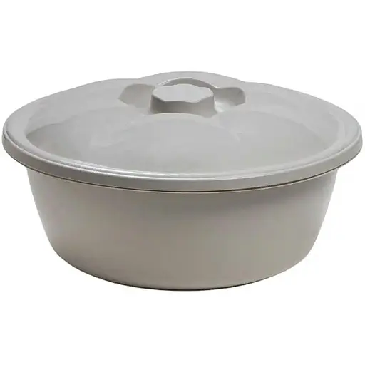 Миска Stars Plast кругла з кришкою 14 л сірий (94034/сір)