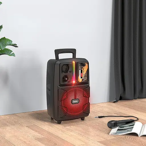 Караоке колонка Hoco BS37 бездротова портативна акустика з мікрофоном - фото 2