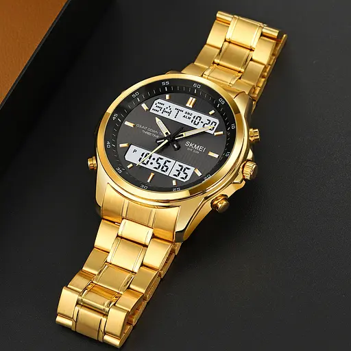 Наручний годинник чоловічий 2049GDWT Gold-White Skmei acs0030353 - фото 4