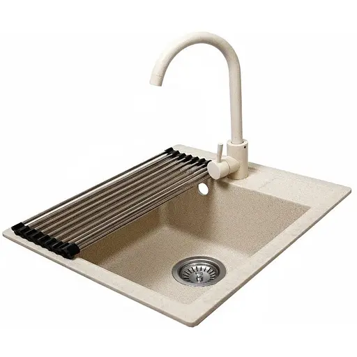 Комплект гранітна мийка + змішувач Romzha Adiere Avena (A) - фото 1