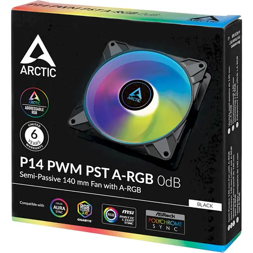 Вентилятор Arctic P14 PWM PST A-RGB 0dB Black (ACFAN00239A) - фото 4