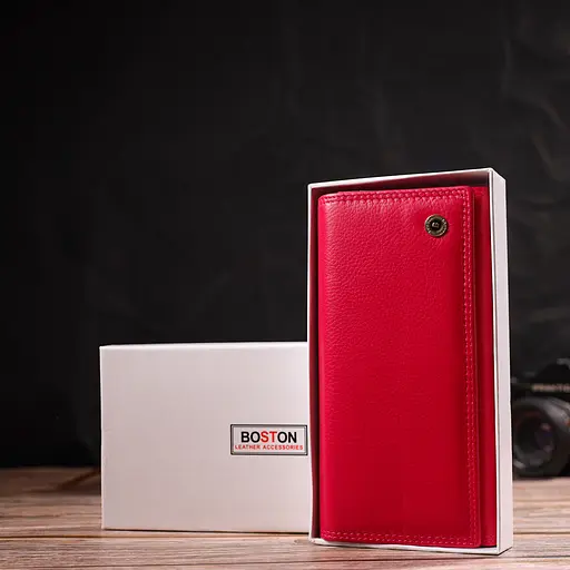 Жіночий шкіряний гаманець Boston 18.5х9х3 см acs0025553 - фото 7