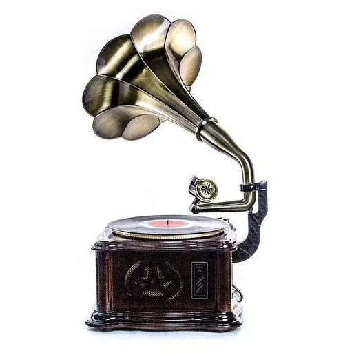 Ретро проигрыватель Daklin Граммофон Париж на тумбе (Винил AM/FM USB/CD MP3 BT) (RP-013C) - фото 3