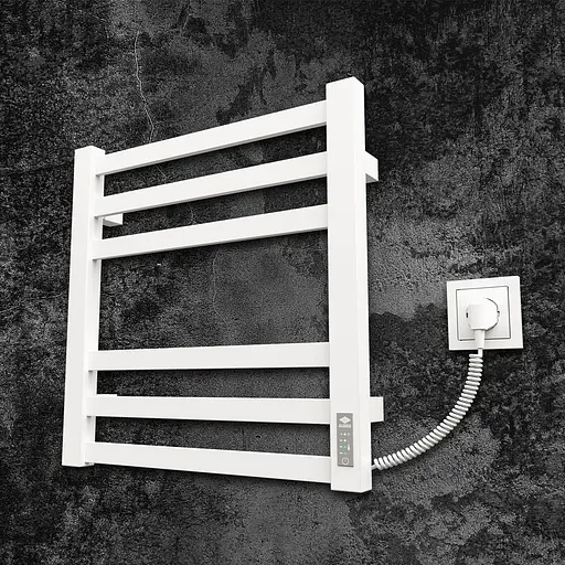 Електрична рушникосушарка Kosser Герда 500x500 ER тайм. білий ДГ01ERW, Білий матовий, Праве - фото 1