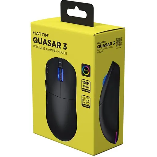 Игровая мышь Hator HTM-730 Quasar3 Wireless ESports Gaming 12000dpi 35G Black - фото 6