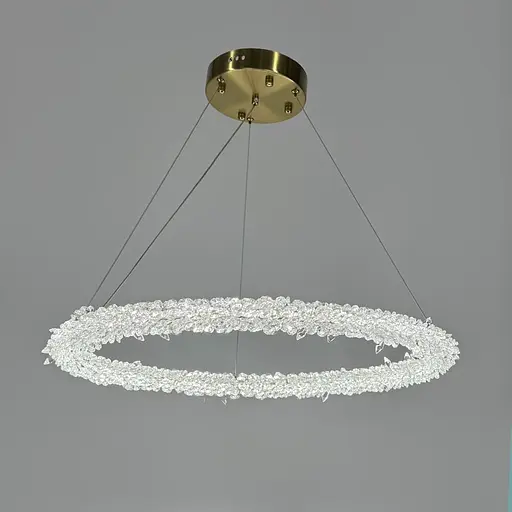 Невероятная хрустальная подвесная латунная люстра Ø 60 см | Ст. MD9105R-600 AB | Line F - фото 5