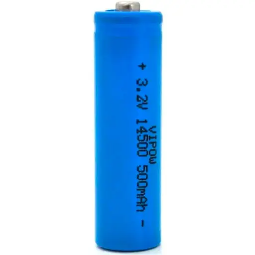 Аккумулятор Vipow IFR14500 Lifepo4 14500 500 mAh 3.2v - фото 1