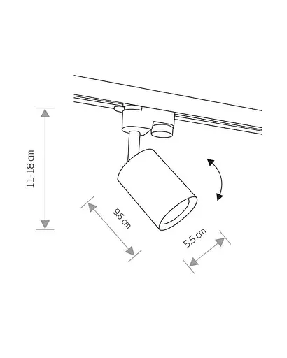 Трековий світильник Nowodvorski 9322 Profile Eye Spot GU10 1x10W IP20 чорний - фото 2