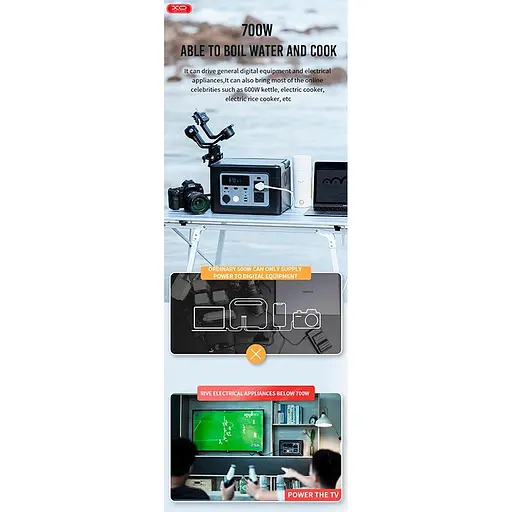 Портативная электростанция XO PSA-700W Energy storage power 192000mAh - фото 10