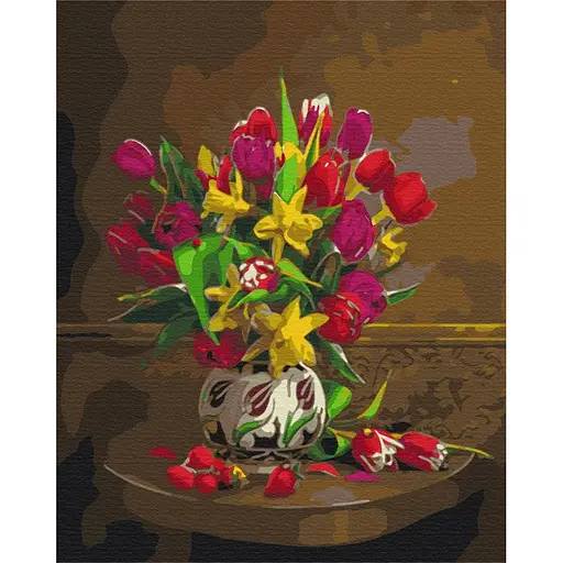 Картина по номерам на подрамнике Brushme Тюльпаны и нарциссы