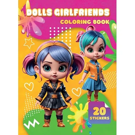 Детская раскраска Dolls Girlfrends А06012507, 20 наклеек А4