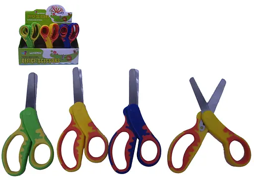 Ножиці, 13.5 см, силіконові вставки, закруглені, 2 шт. (В асортименті) - фото 2