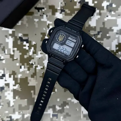 Наручные часы мужские 010BKUAGD Тризуб золото Чорные + Коробка. Patriot acs0031024 - фото 4