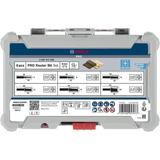 Набор пазовых фрез Bosch Professional 8 мм 6 шт. (2.607.017.466) - фото 4