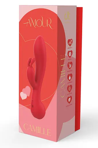Вібратор-кролик Dreamtoys Amour Camille 22 см червоний - фото 5
