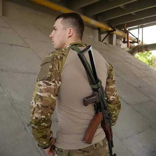 Ремінь Kiborg 3-точковий для АК РПК Olive (1000-k8002) - фото 7