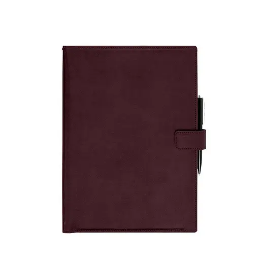 Шкіряний блокнот А4 (софт-бук) 9.2 бордовий Crazy Horse - фото 8