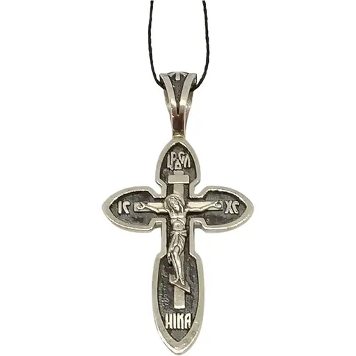 Золотий хрестик Харківська ювелірна фабрика Розп'яття Христа. 11509-Ч БЕЛ