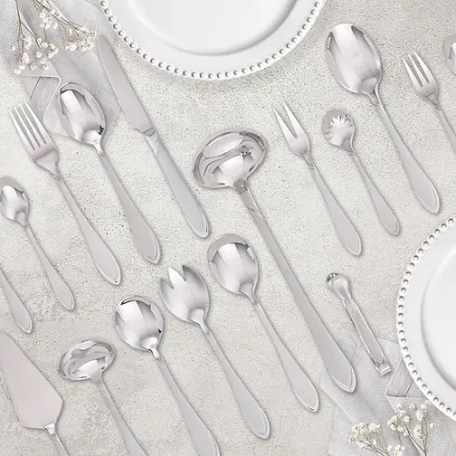 Столовый набор Maestro MR-1514-72 нержавеющая сталь 72 предмета Серый - фото 3