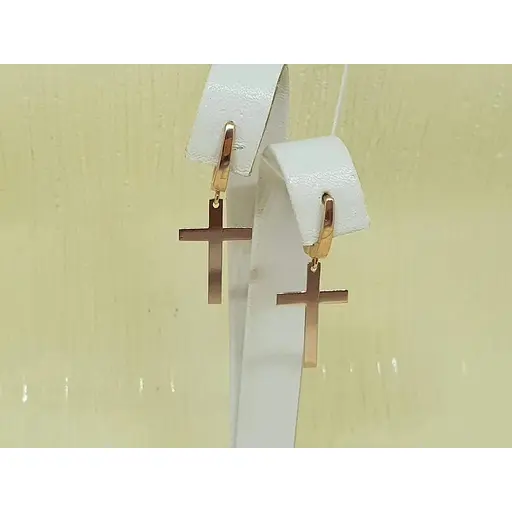 Золоті сережки Favoritum Хрестики. 210180 - фото 3