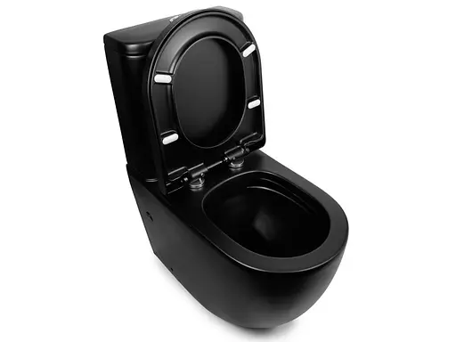 Унитаз-компакт Newarc 3822B-M Rimless с сидением Soft Close, Черный - фото 3