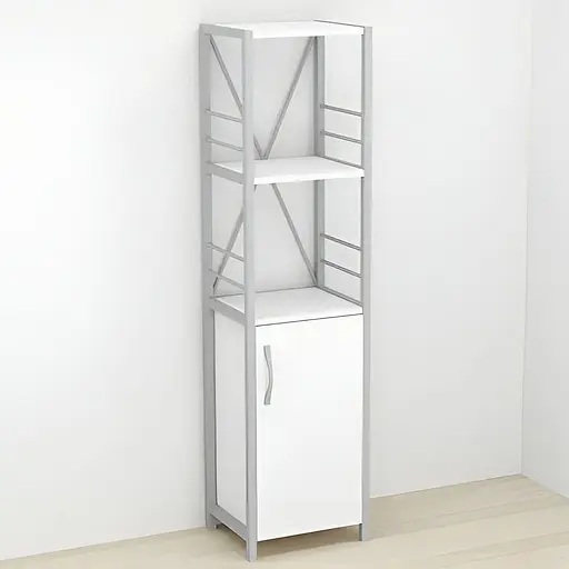 Етажерка 3/34 Ferrum-decor Серії Конект із тумбою 144x34x28 Сірий ДСП Білий (FRD-104435)