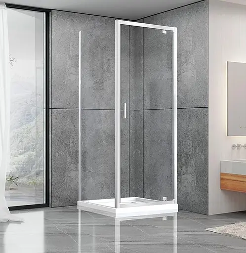 Душевая кабина Dusel A-516 90x90x190 прозрачная, универсальная, прозрачная, хром, 90x90 - фото 1