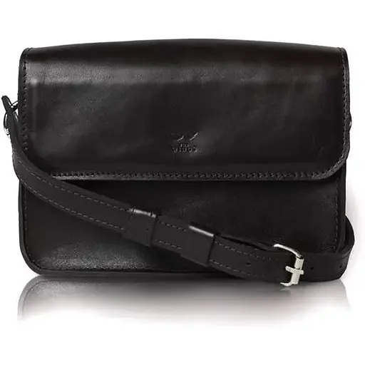 Шкіряна міні сумка Moment чорна - фото 1