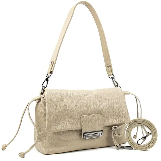 М'яке шкіряне жіноче кросбоді із затяжками Tavinchi CH-8585B-FL