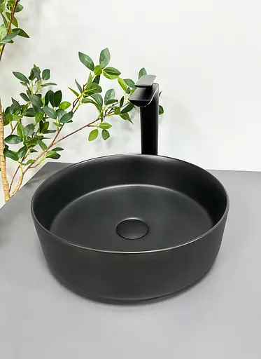 Умивальник VBI Prato black matt накладний VBI-011401, Чорний - фото 2