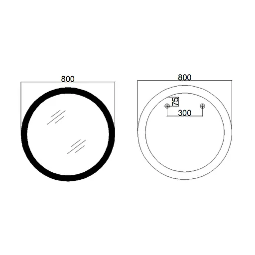Дзеркало Qtap Taurus R800 з LED-підсвічуванням Touch, з антизапотіванням, з димером температури кольору (3000-6500K) QT2478R807 - фото 2