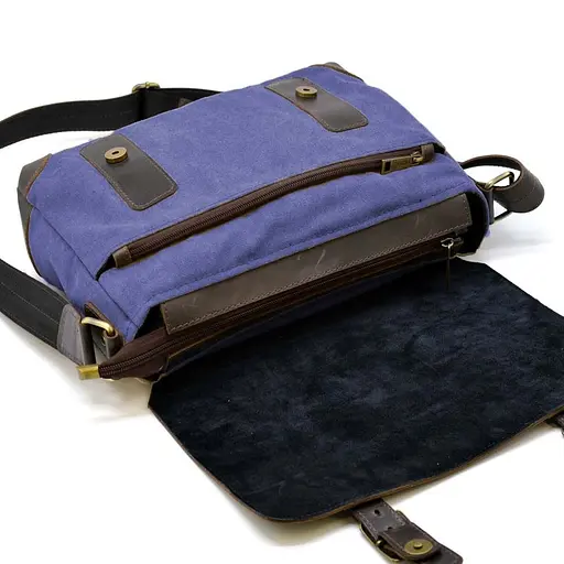 Кожаная мужская сумка через плечо TARWA 33х22х8 см sum0025350 - фото 2