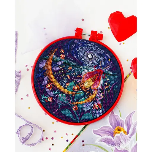 Набір для вишивання хрестиком "Світлячки" AHM-053 з п'яльцем - фото 2