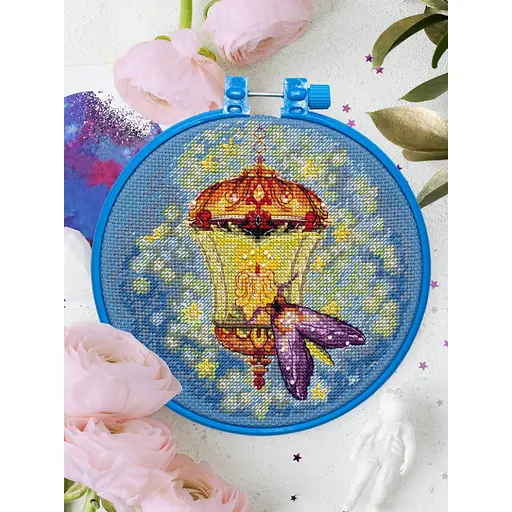 Набір для вишивання хрестиком "Нічна красуня" AHM-056 з п'яльцем - фото 2