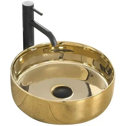 Умивальник Rea Sami gold накладний золотий REA-U1800, Золотий - фото 1